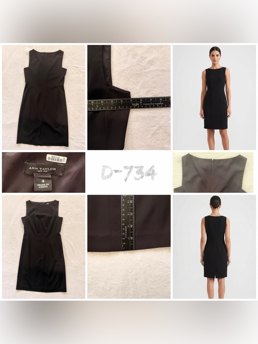 Ann Taylor,  Black Sleeveless Sheath Mini Dress - S - Picture 9 of 9